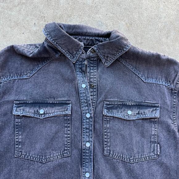 Free People Dirty Deeds Onyx Button Up Shirt NWT XS - Picture 3 of 5